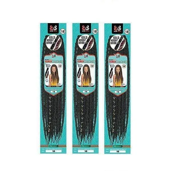 [3 Pack Deal] Bobbi Boss African Roots Collection Crochet Braid - BOMBA BOX BRAID 18"