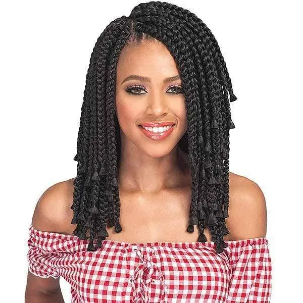 [3 Pack Deal] Bobbi Boss African Roots Collection Crochet Braid - BOMBA BOX BRAID BLUNT TIPS 10"