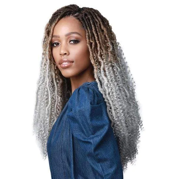 [3 Pack Deal] Bobbi Boss Synthetic Crochet Braid - NU LOCS WATER CURL BOHO STYLE 18" 2X