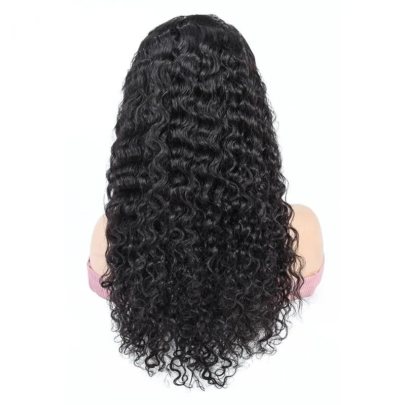 AngieQueen Glueless Breathable Wigs 5x5 Lace Wigs Indian Water Wave Human Hair Air Wig