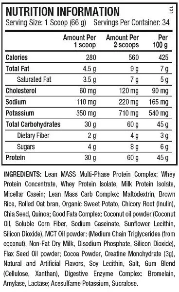 ANS PERFORMANCE LEAN MASS 5LB
