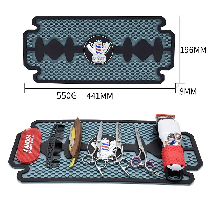Barber Tools Storage Pad Clippers Scissors Display Mat Hairdressing Non-Slip Station Mat Haircut Supplies Holder Salon Accessory