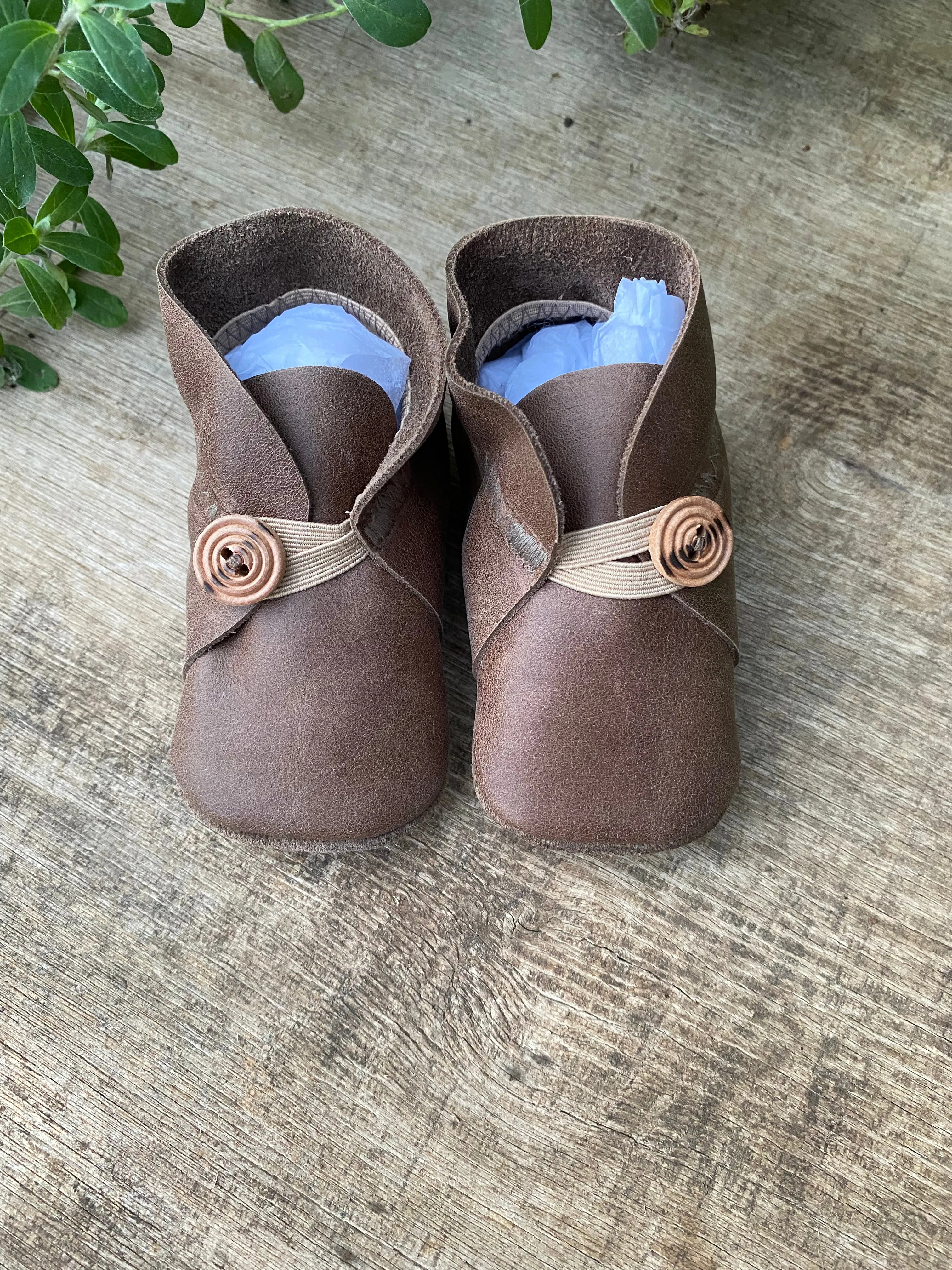 Button Bootie - Brown