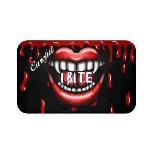 Careful I Bite Vampire Bath Mat