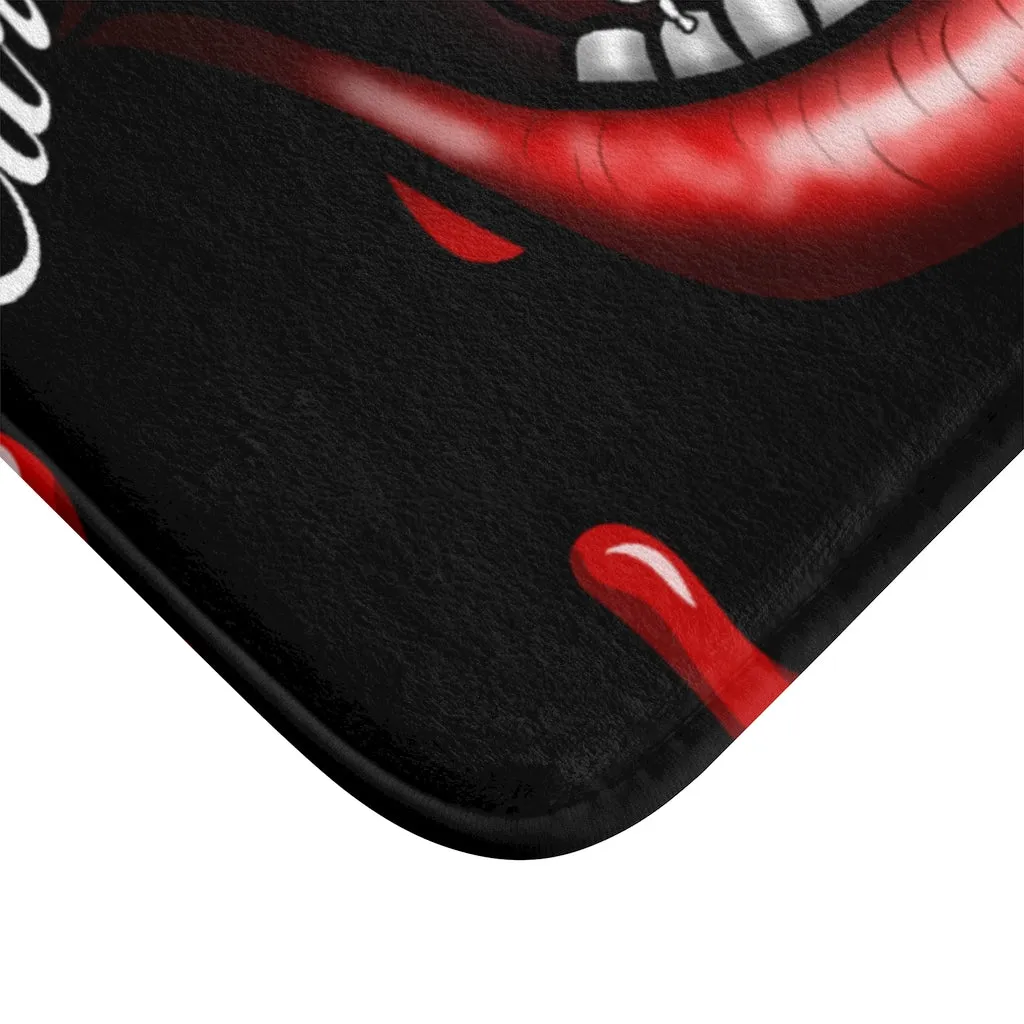 Careful I Bite Vampire Bath Mat