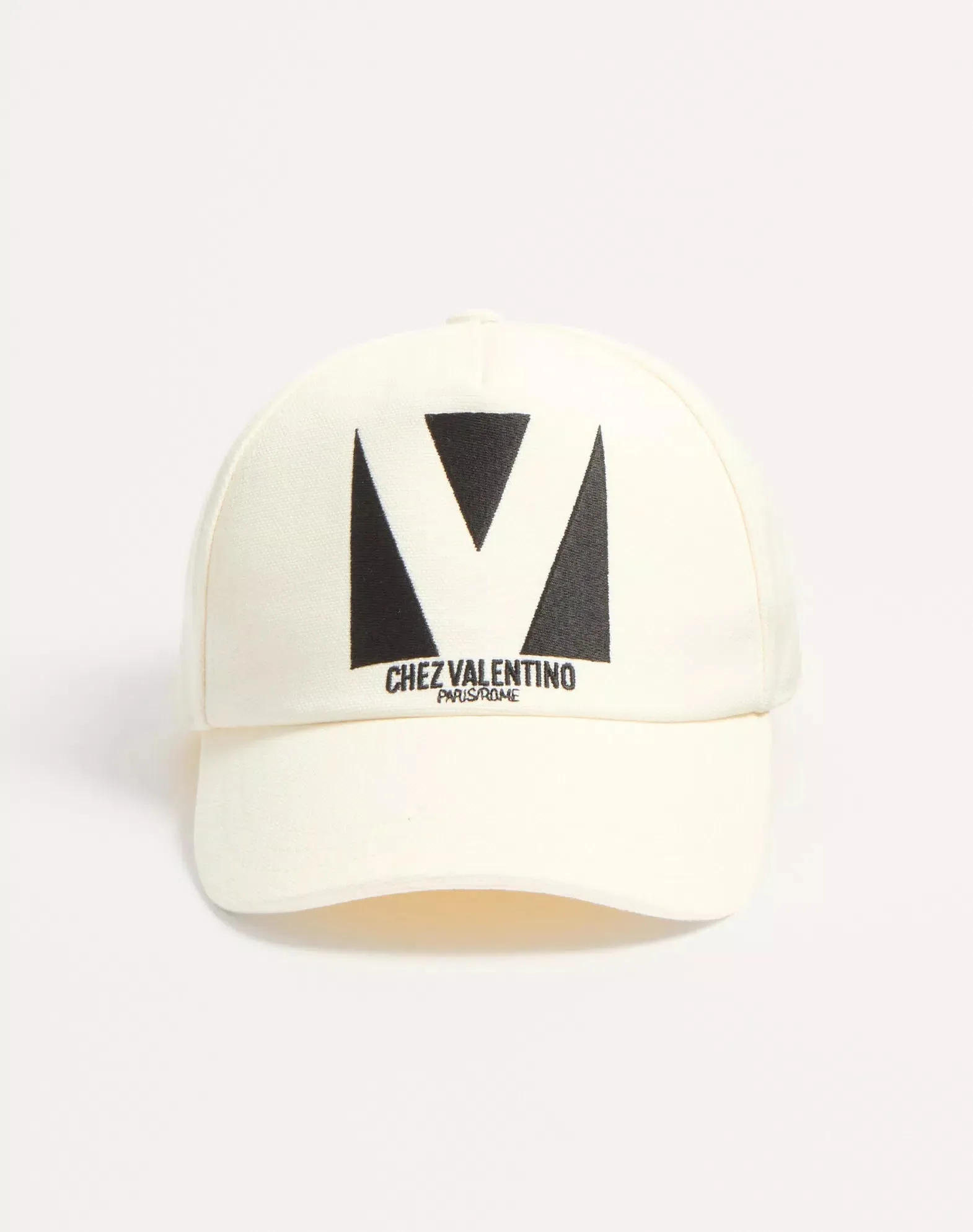 Chez Valentino Cotton Baseball Cap With Embroidery