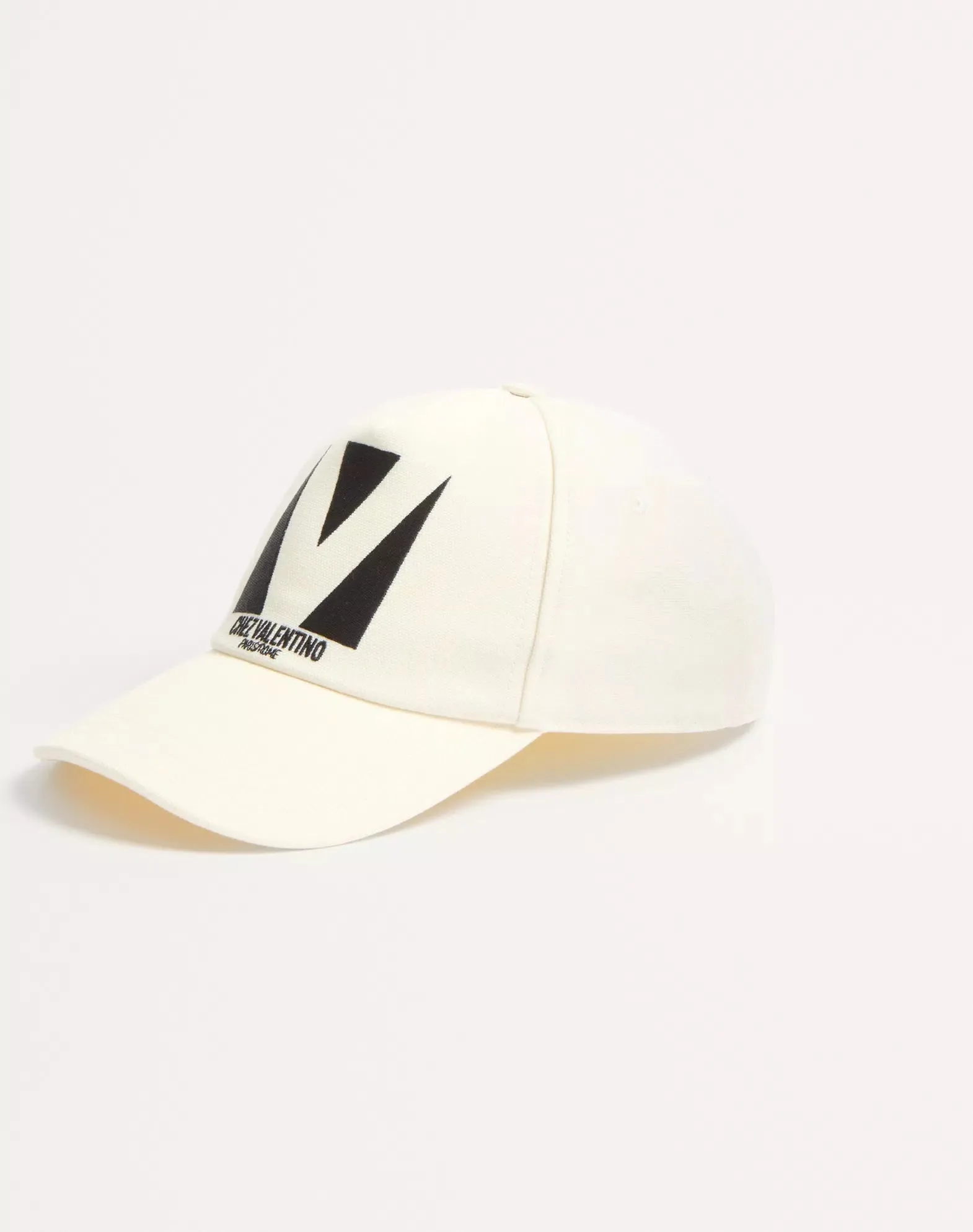 Chez Valentino Cotton Baseball Cap With Embroidery