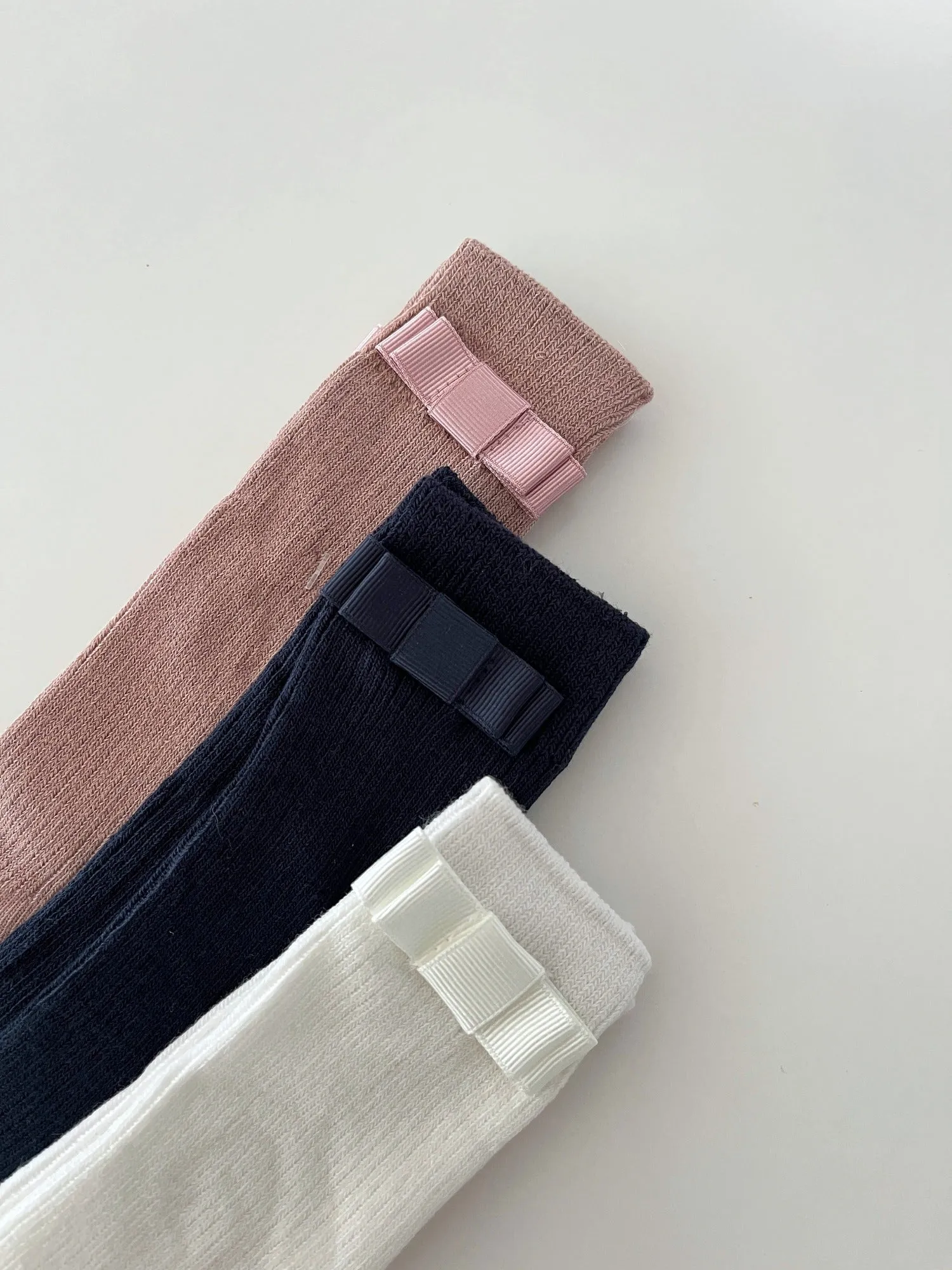 Classic Bow Knee Socks, Navy