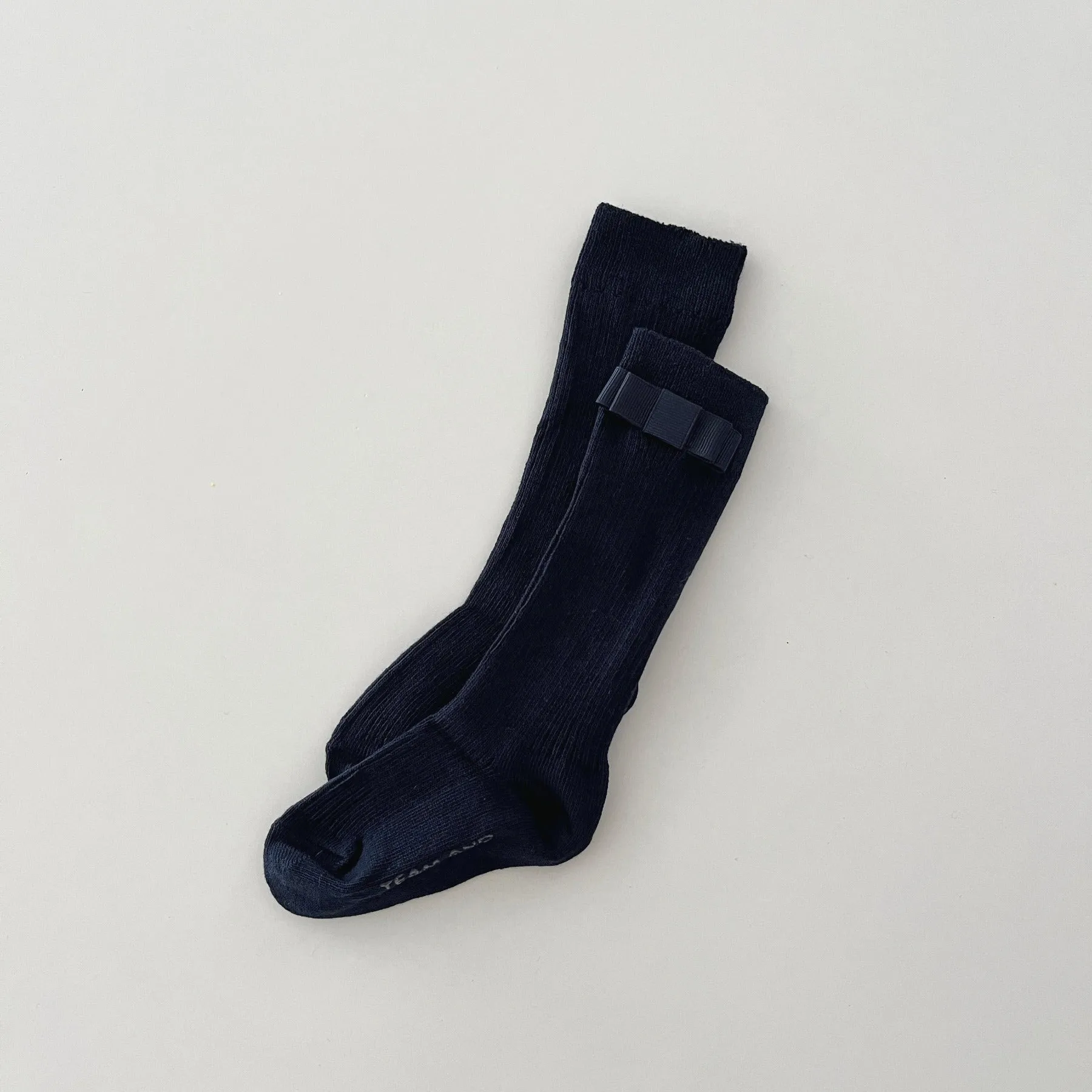 Classic Bow Knee Socks, Navy
