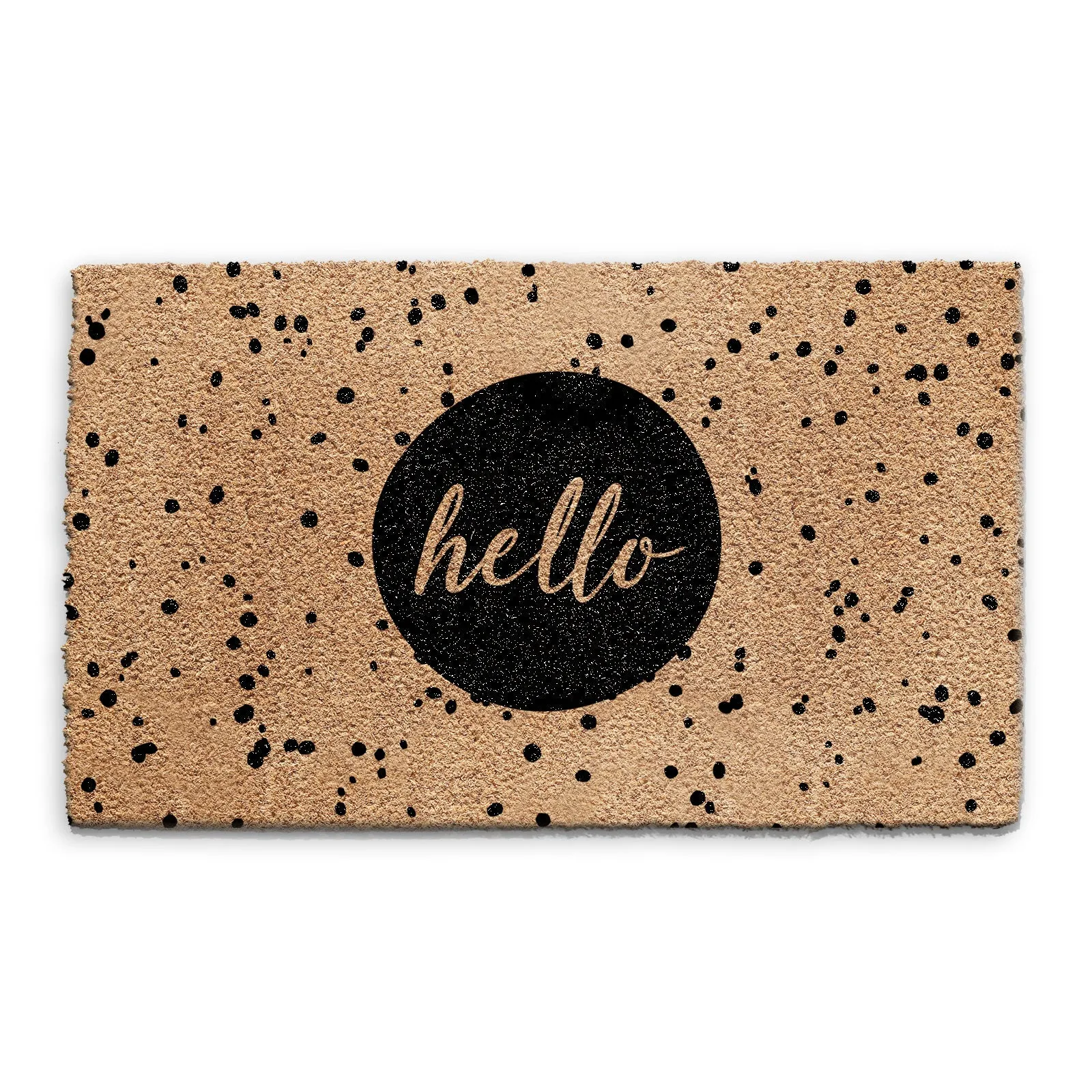Coir Doormat - Black Speckled Hello