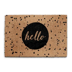 Coir Doormat - Black Speckled Hello