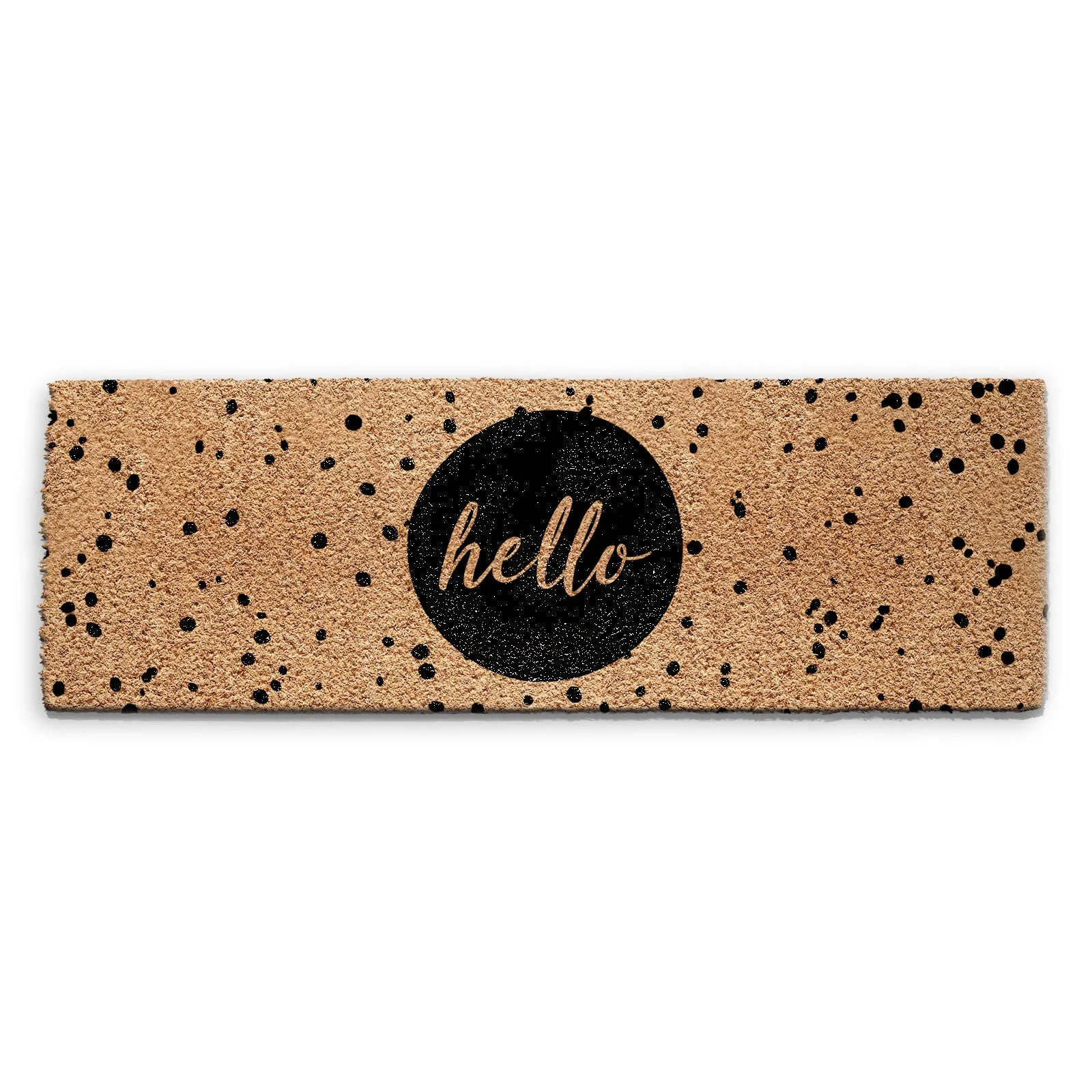 Coir Doormat - Black Speckled Hello