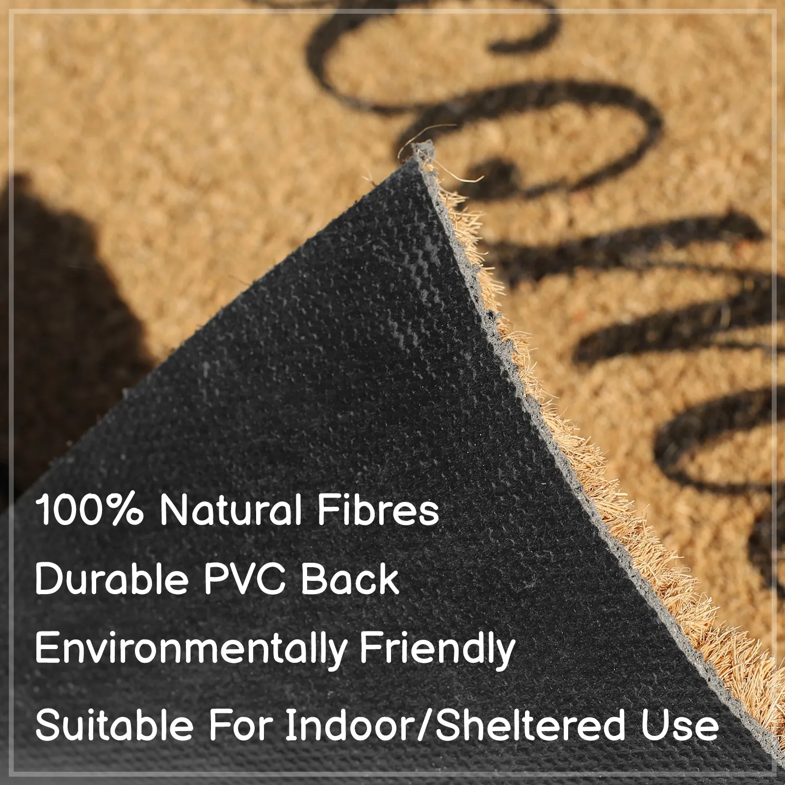 Coir Doormat - Black Speckled Hello