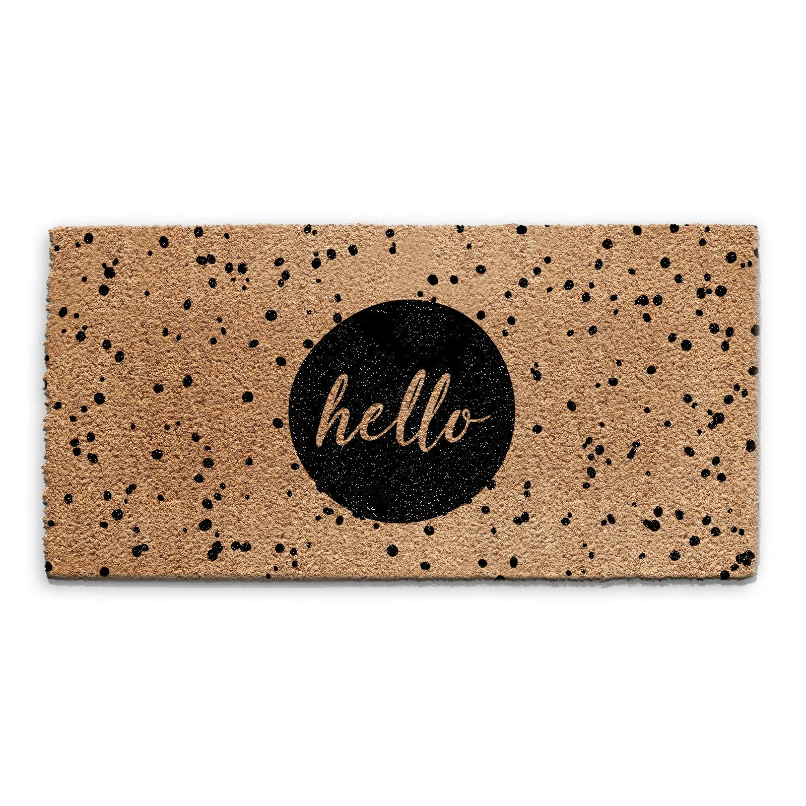 Coir Doormat - Black Speckled Hello