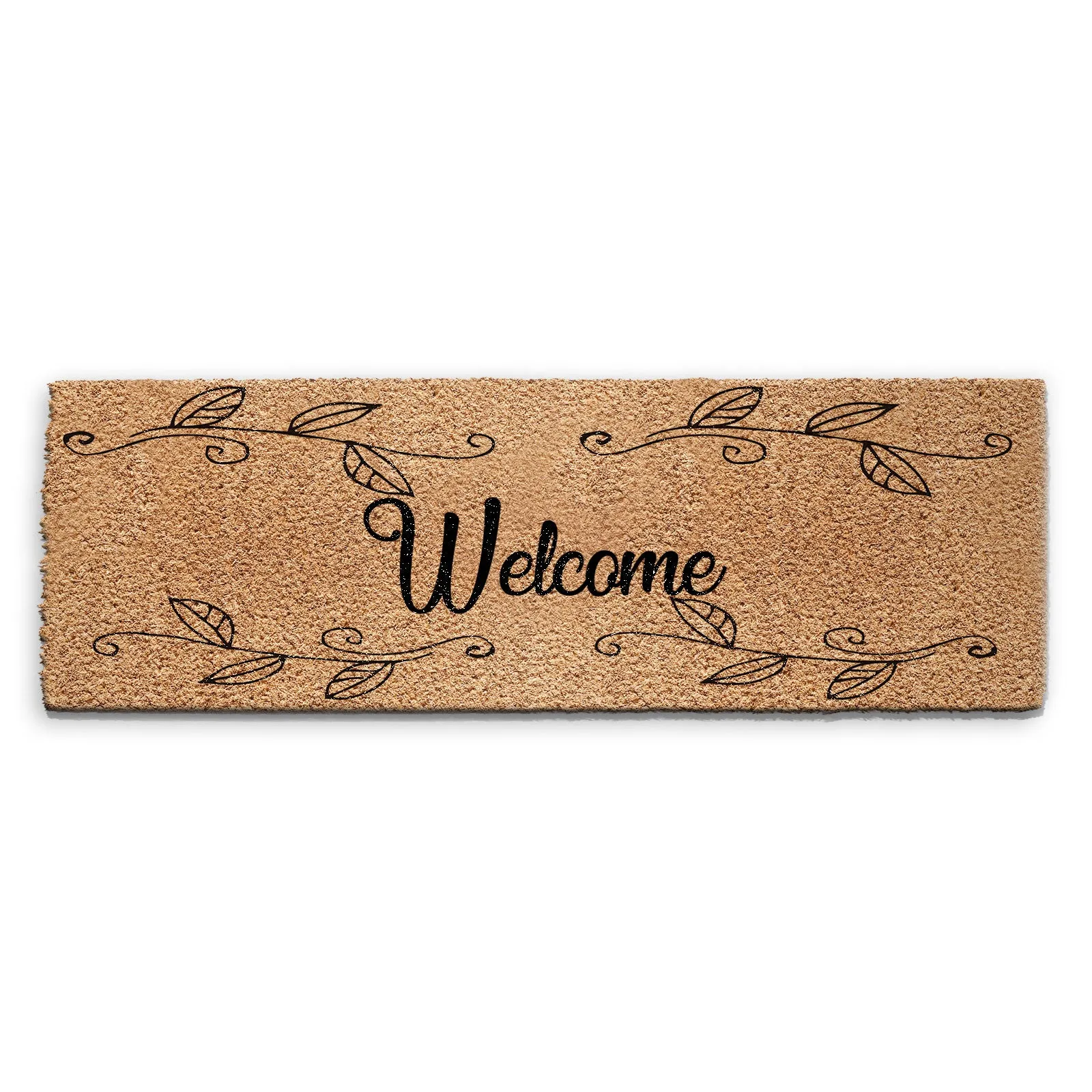 Coir Doormat - Floral Welcome
