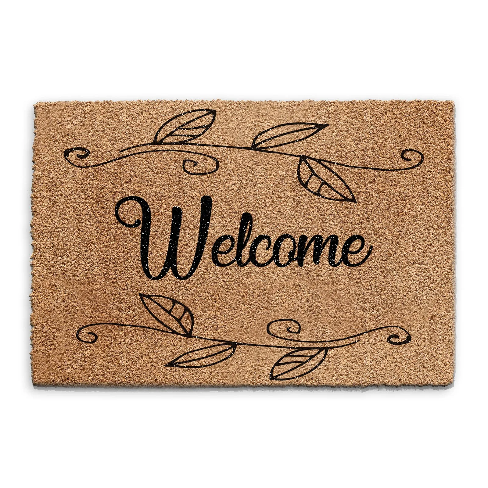 Coir Doormat - Floral Welcome