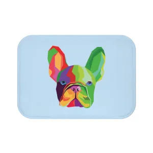 Colorful French Bulldog Bath Mat