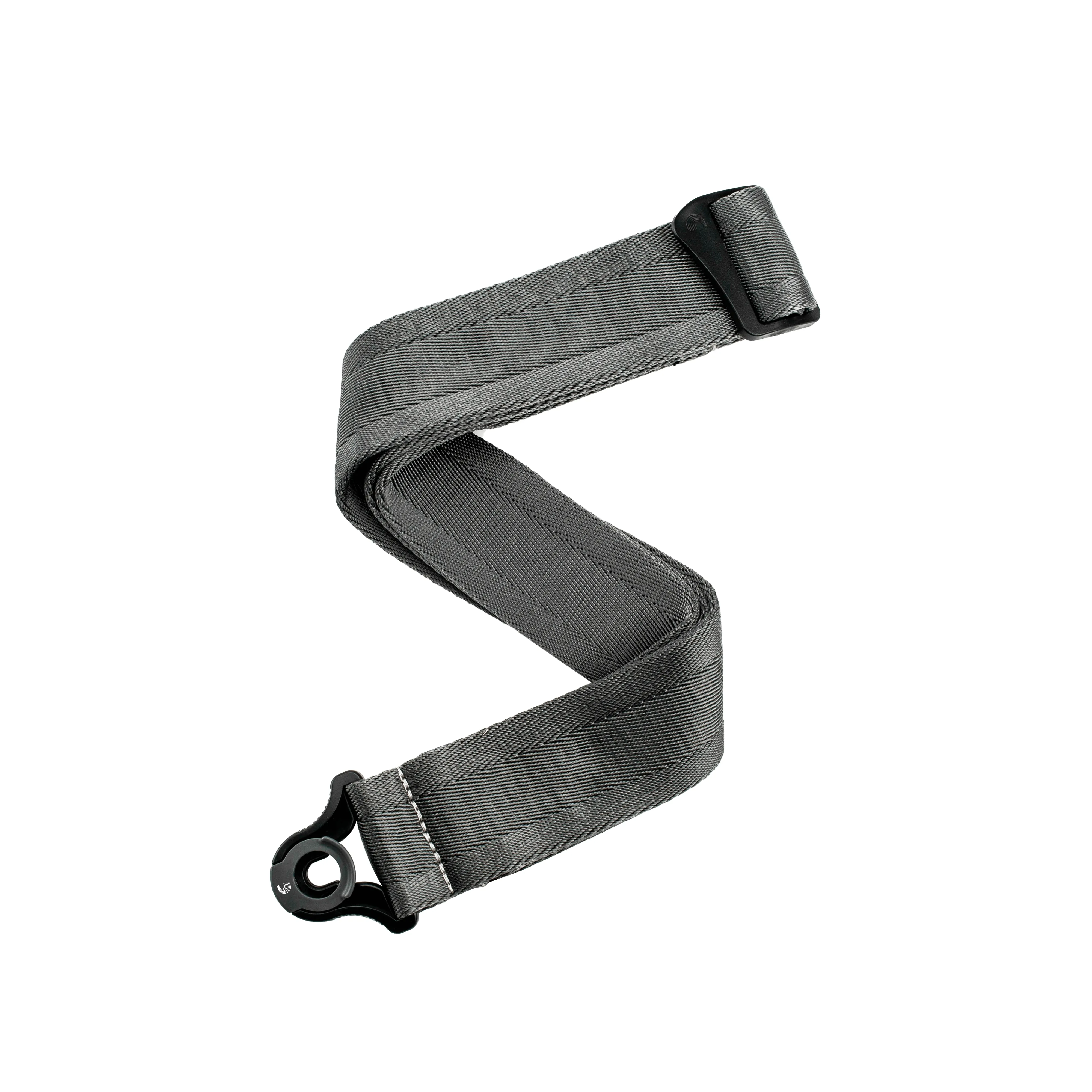 D'Addario Auto Lock Guitar Strap, Metal Grey