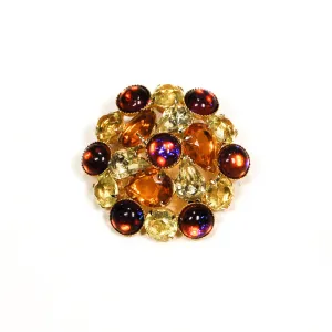 Dragons Breath Brooch Colored Rhinestone Brooch