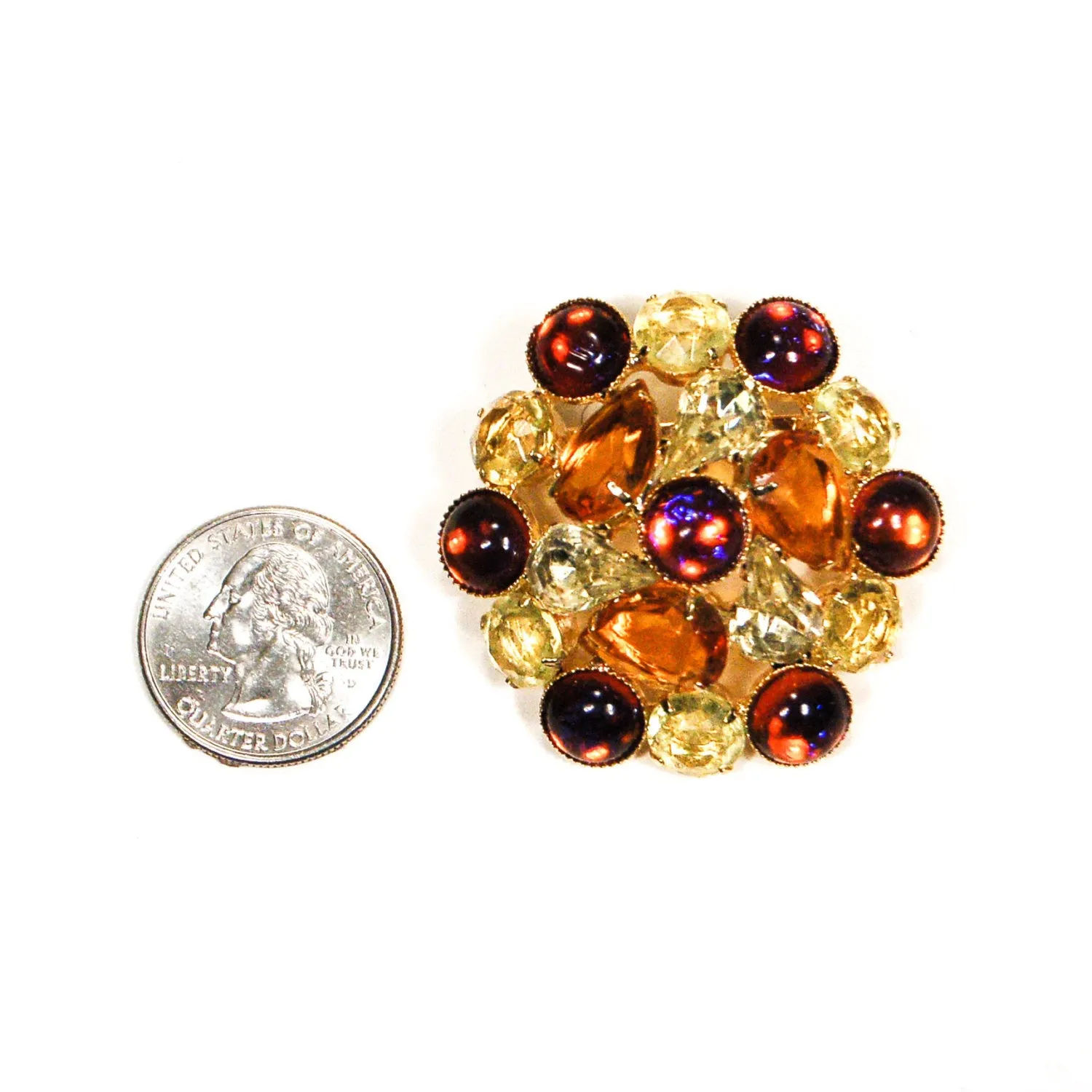 Dragons Breath Brooch Colored Rhinestone Brooch