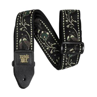 Ernie Ball Jacquard Guitar Strap - Black Pleasant Pheasant