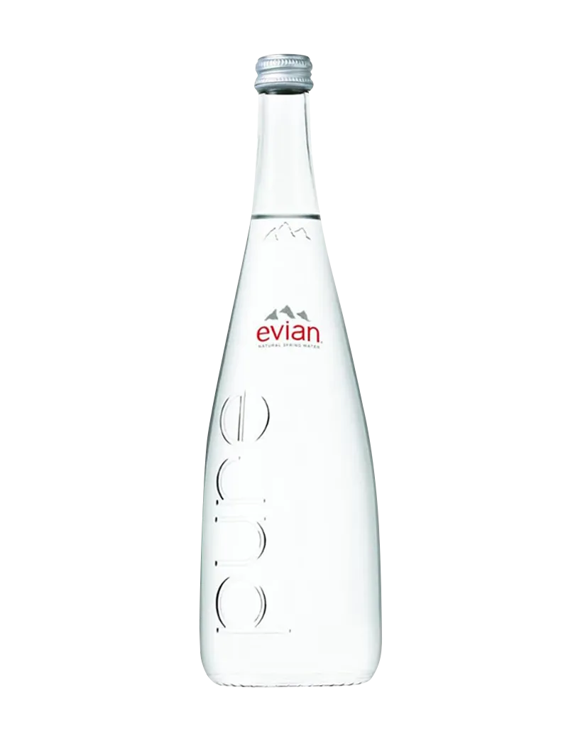 Evian Mineral Water Glass 750ml