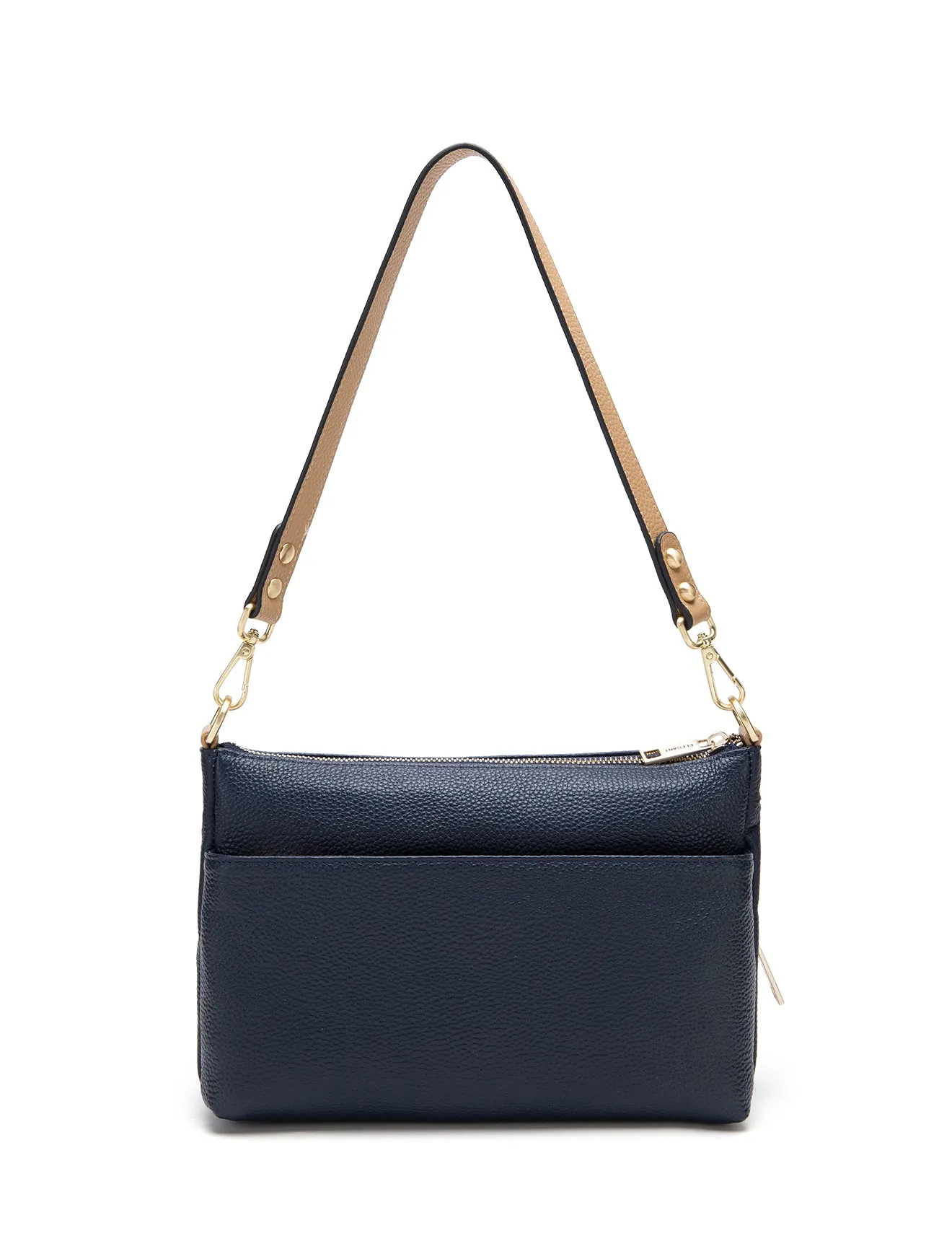 FELICITY LEATHER XBODY BAG- E1-0814A-NVY/CAM