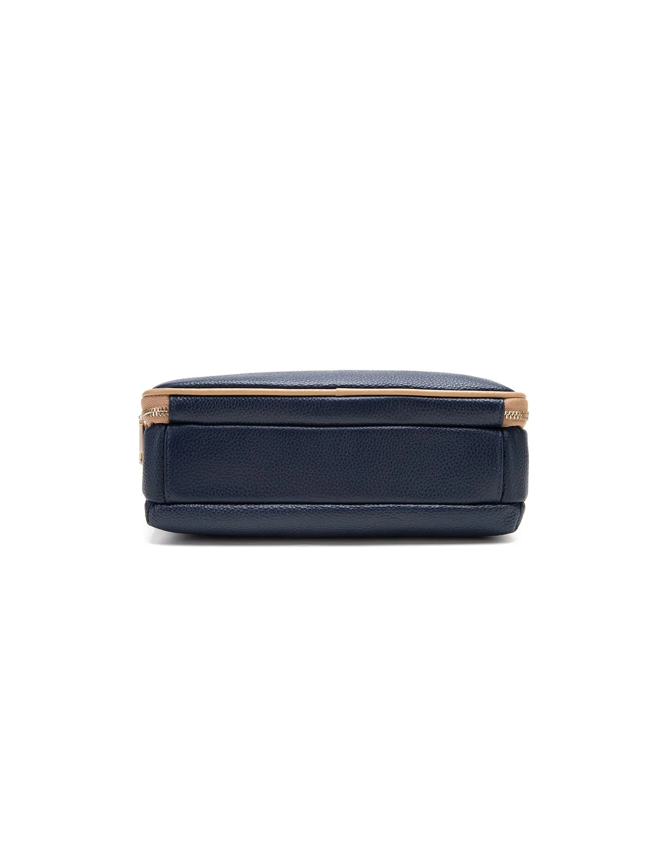 FELICITY LEATHER XBODY BAG- E1-0814A-NVY/CAM