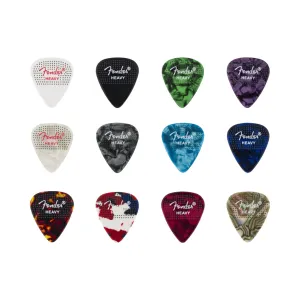 Fender 351 Dotted Celluloid Guitar Picks - Heavy, 12-pack