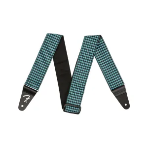 Fender Houndstooth Jacquard Guitar Strap, Teal