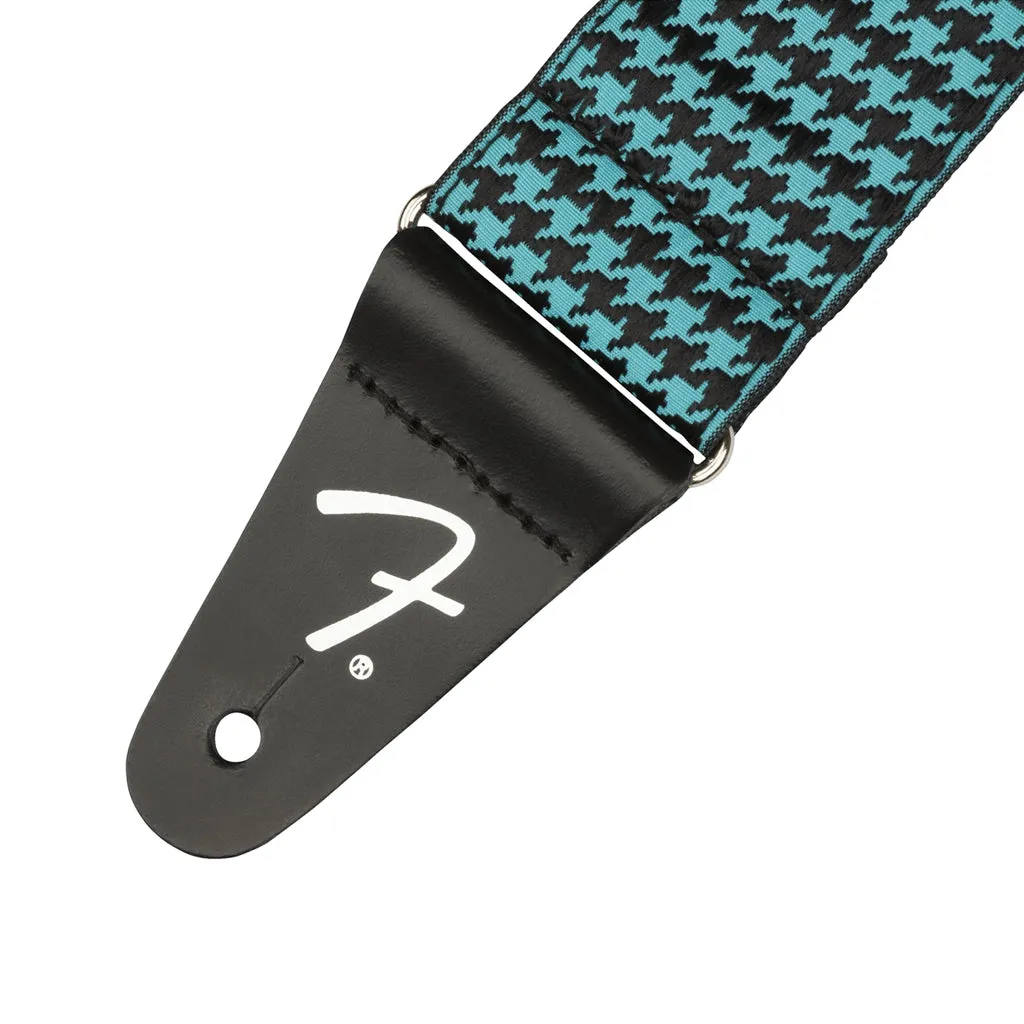 Fender Houndstooth Jacquard Guitar Strap, Teal