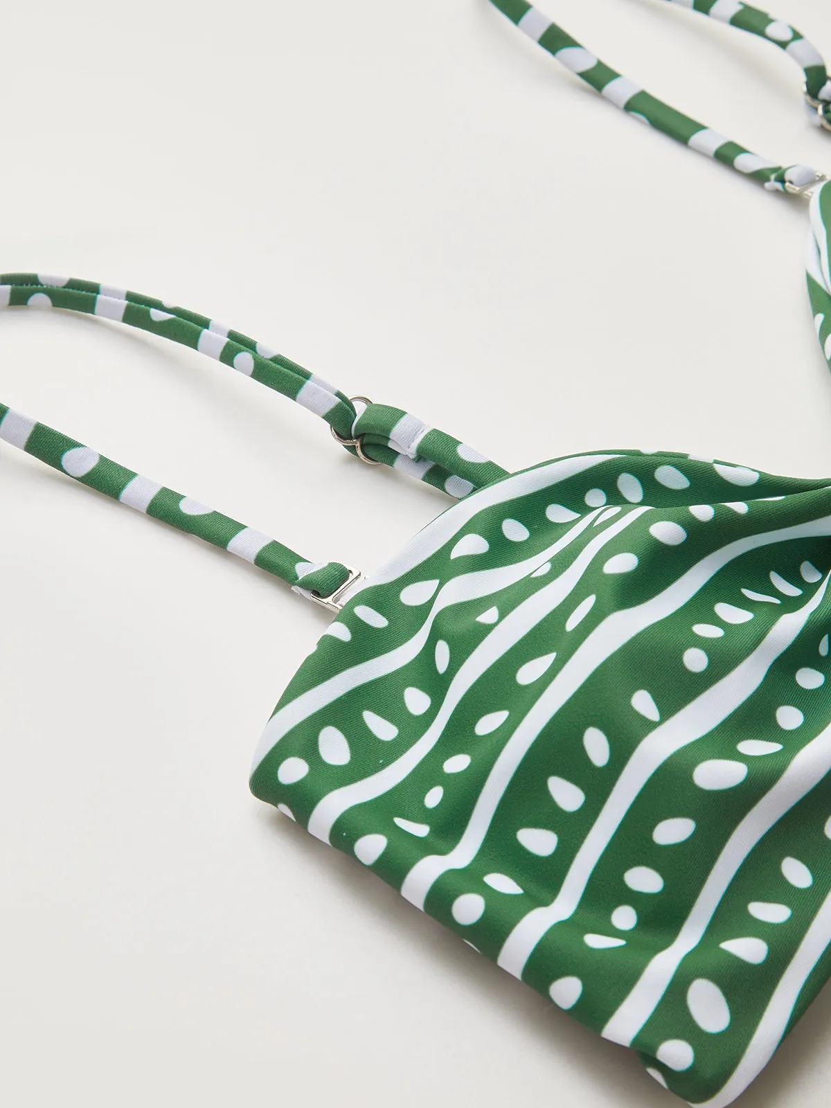 Floral Adjustable Strap Bikini Set