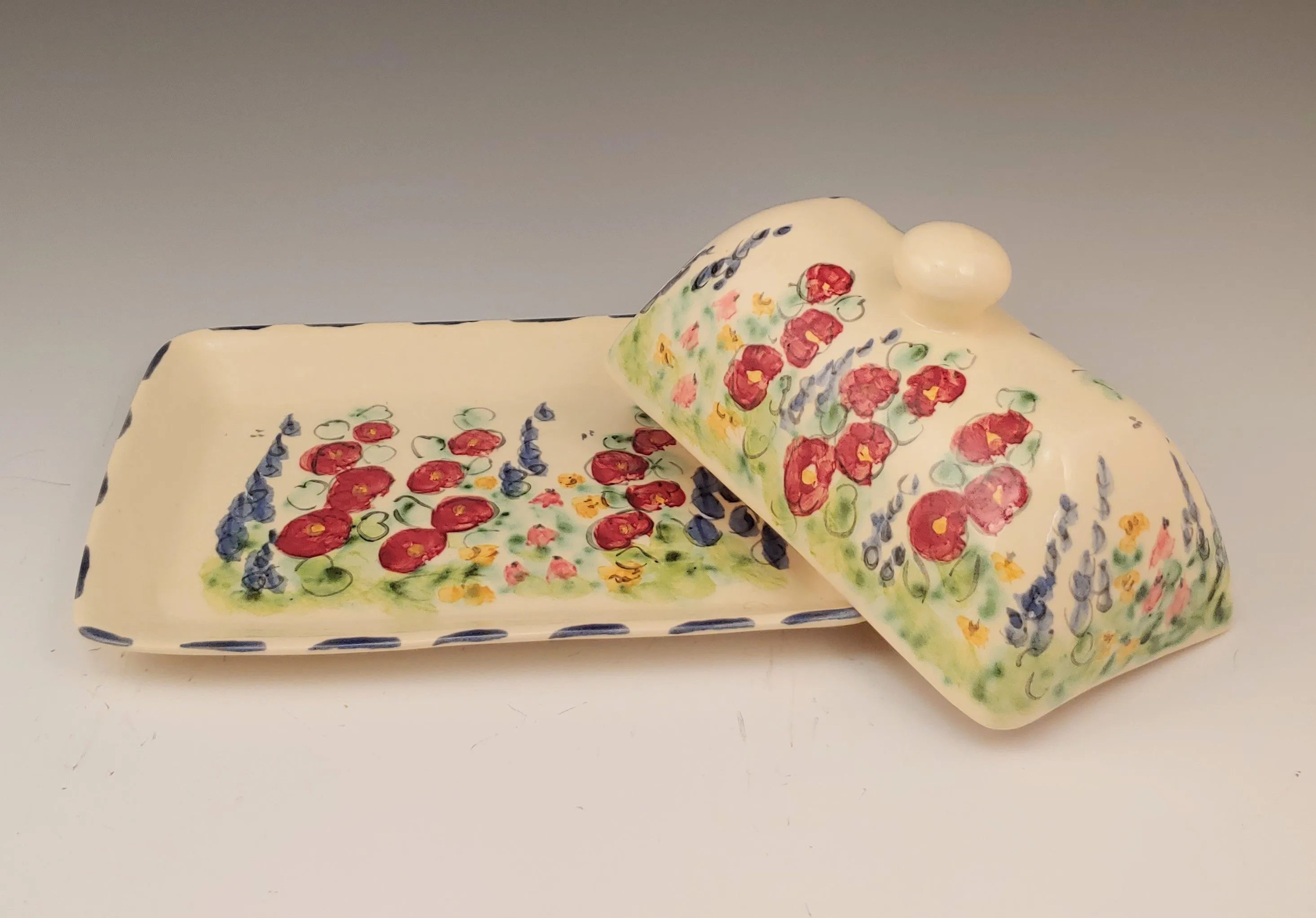 Flower Garden Butter Dish