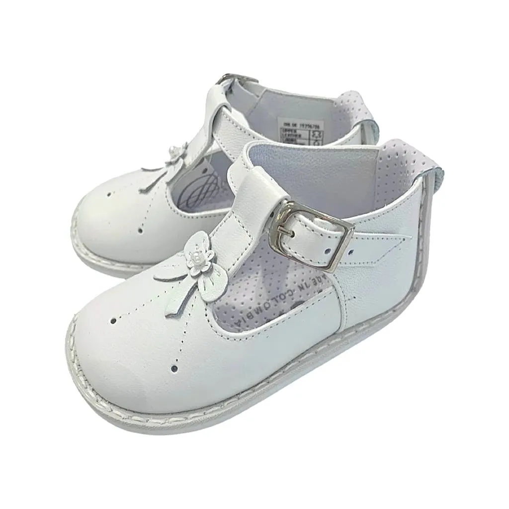 Girls White Leather Shoe