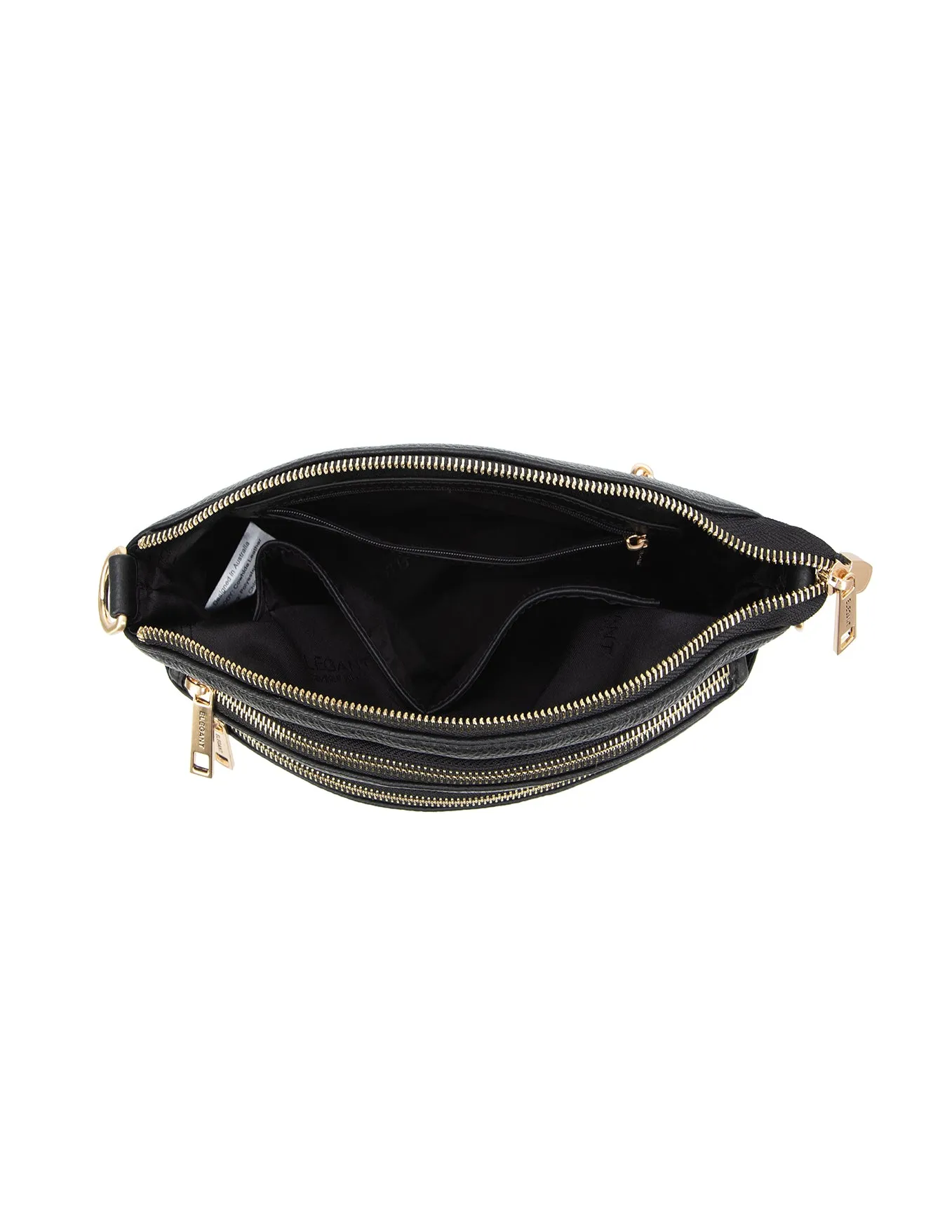 GRACE LEATHER XBODY BAG- E1-0818-BLK