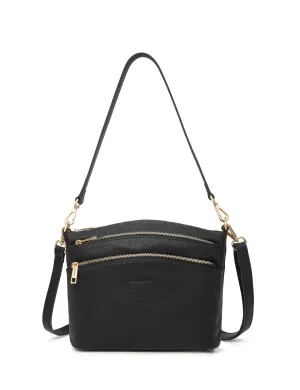 GRACE LEATHER XBODY BAG- E1-0818-BLK