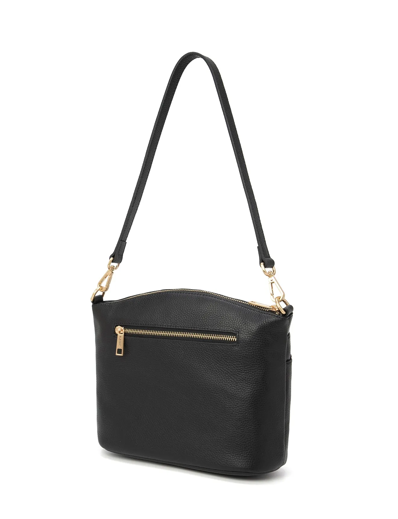 GRACE LEATHER XBODY BAG- E1-0818-BLK