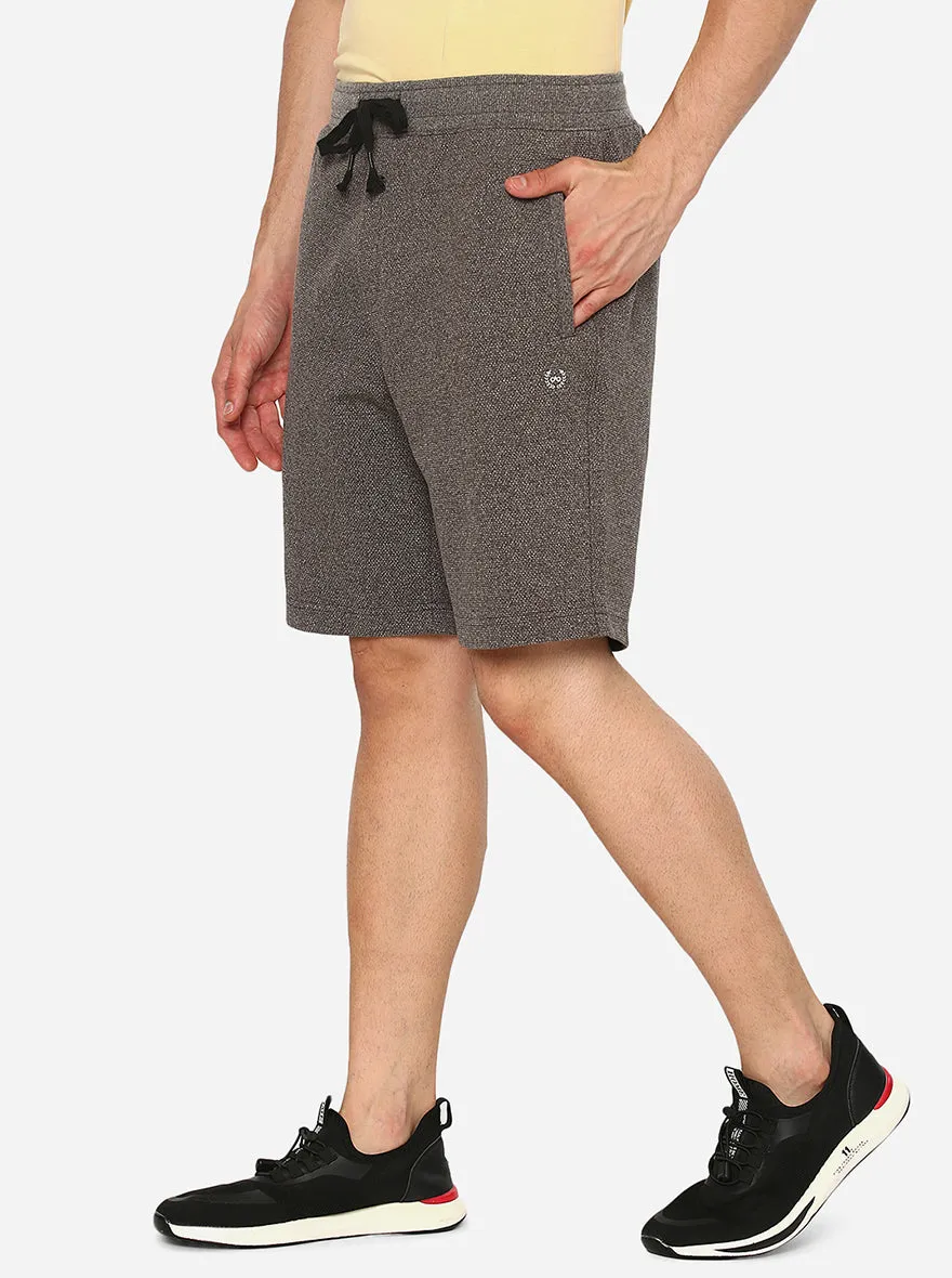 Grey Solid Slim Fit Shorts | JadeBlue