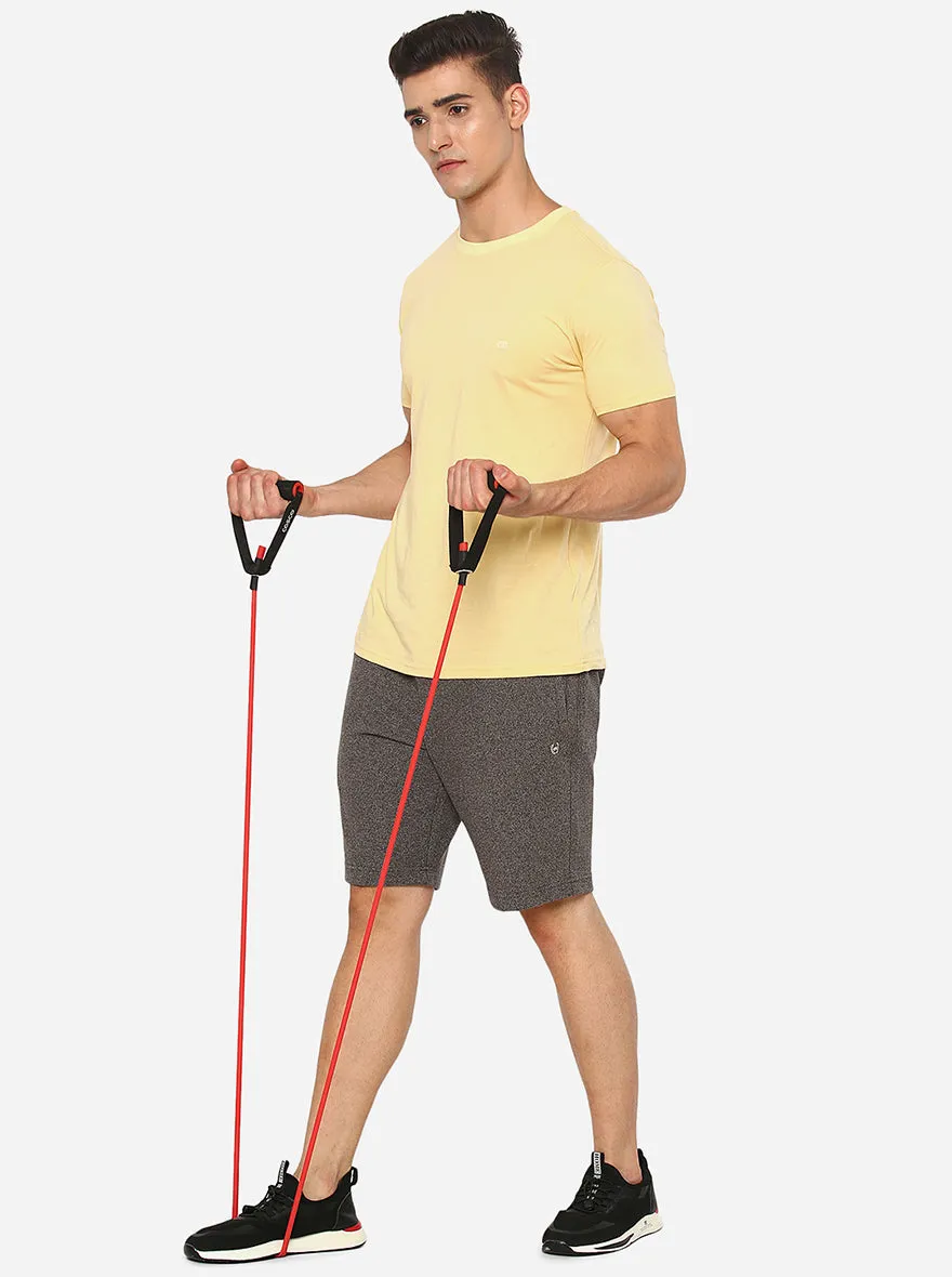 Grey Solid Slim Fit Shorts | JadeBlue