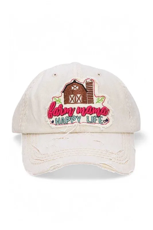 Happy Farm Mama Vintage Cotton Cap