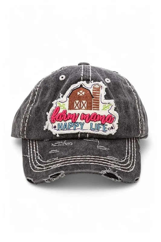 Happy Farm Mama Vintage Cotton Cap
