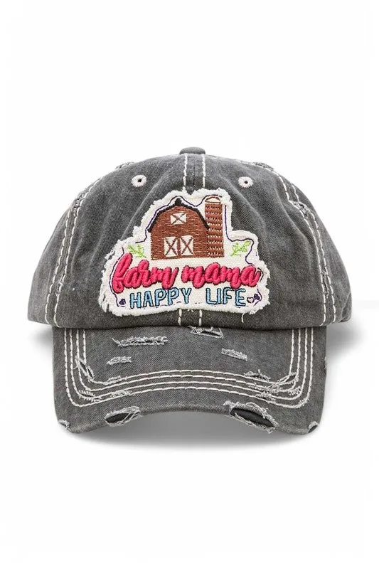Happy Farm Mama Vintage Cotton Cap