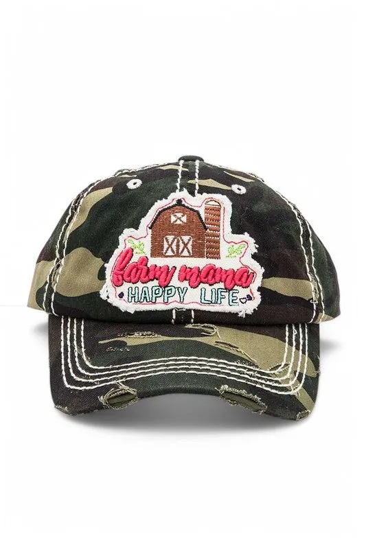 Happy Farm Mama Vintage Cotton Cap