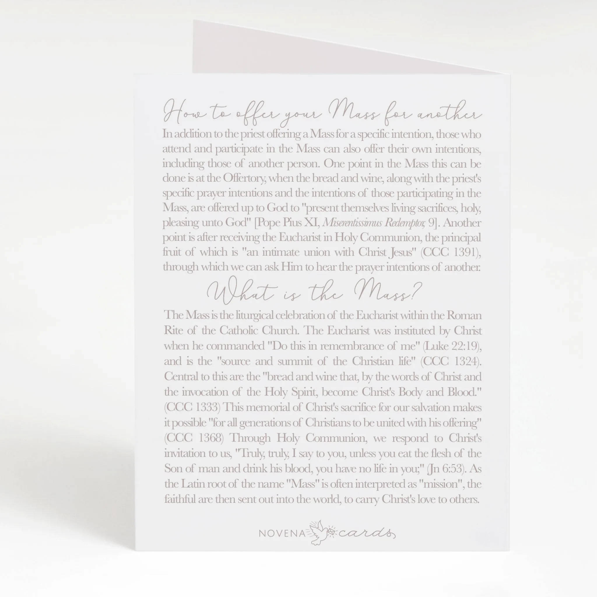 I Prayed for you at Mass Card | White