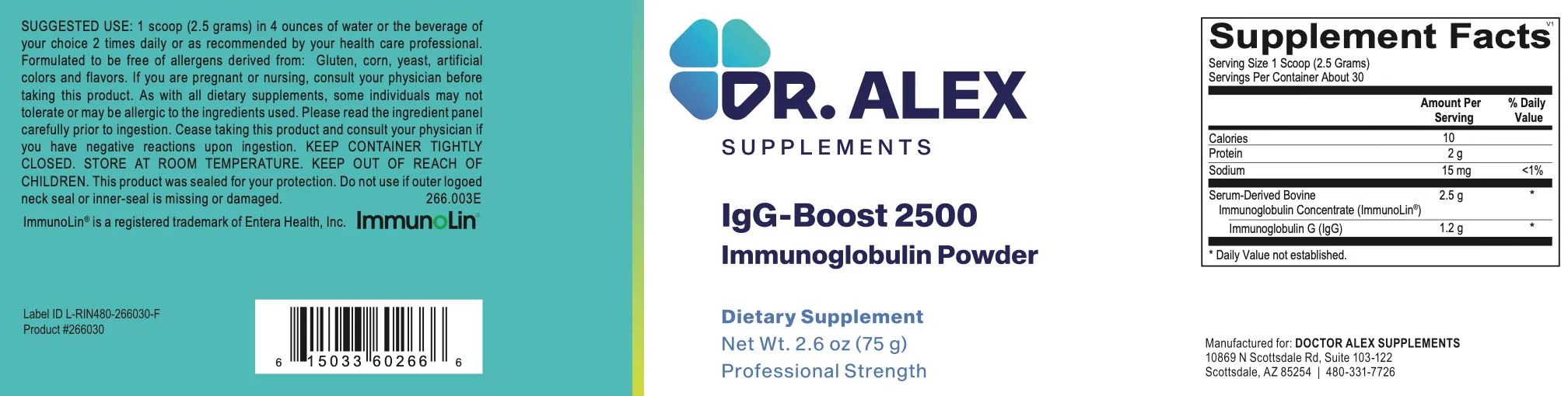 IgG-Boost 2500 - Immunoglobulin Powder