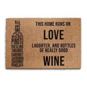 Indoor Doormat Home Runs on Really Good Wine