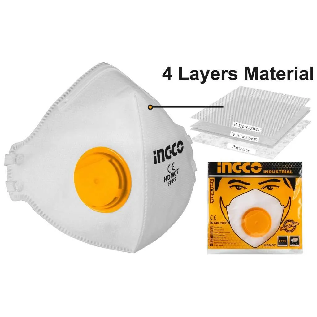 Ingco Dust Mask with Breath Valve - HDM07