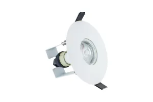 Integral ILDLFR70D013 Evofire Fire Rated Downlight 70-100mm Cutout IP65 White Round  GU10 Holder & Insulation Guard