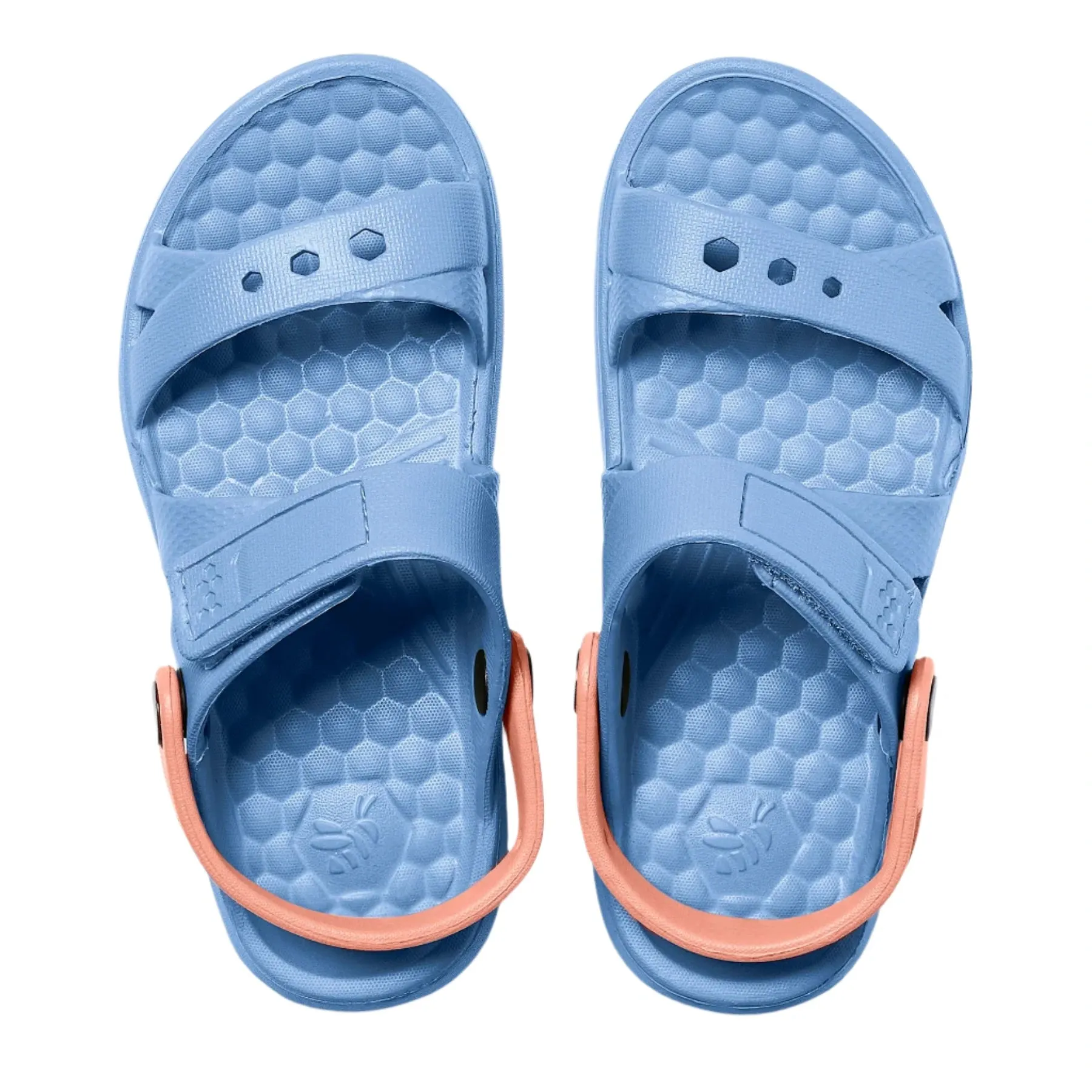 Joybees Kids (Sizes Child 4-13/Junior 1-2) Adventure Sandal - Frozen Fjord/Peach