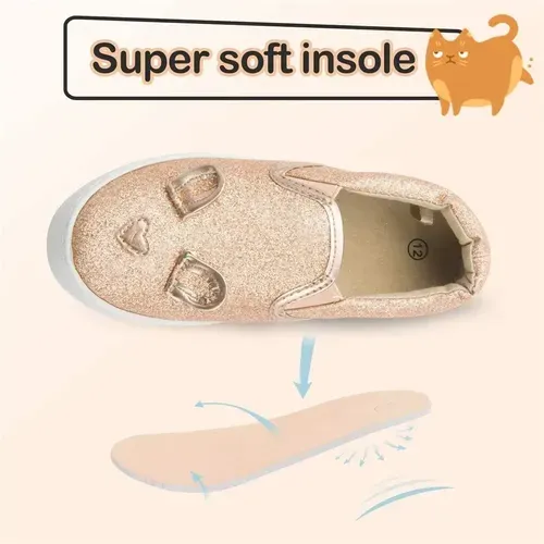 Kids Boys Girls Sneakers Glitter Rat- KKOMFORME